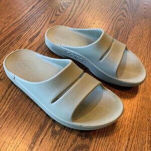 Oofos OOahh Slide Sandals Green Size 40 Women's 9 US Men's 7 US Slip Ons